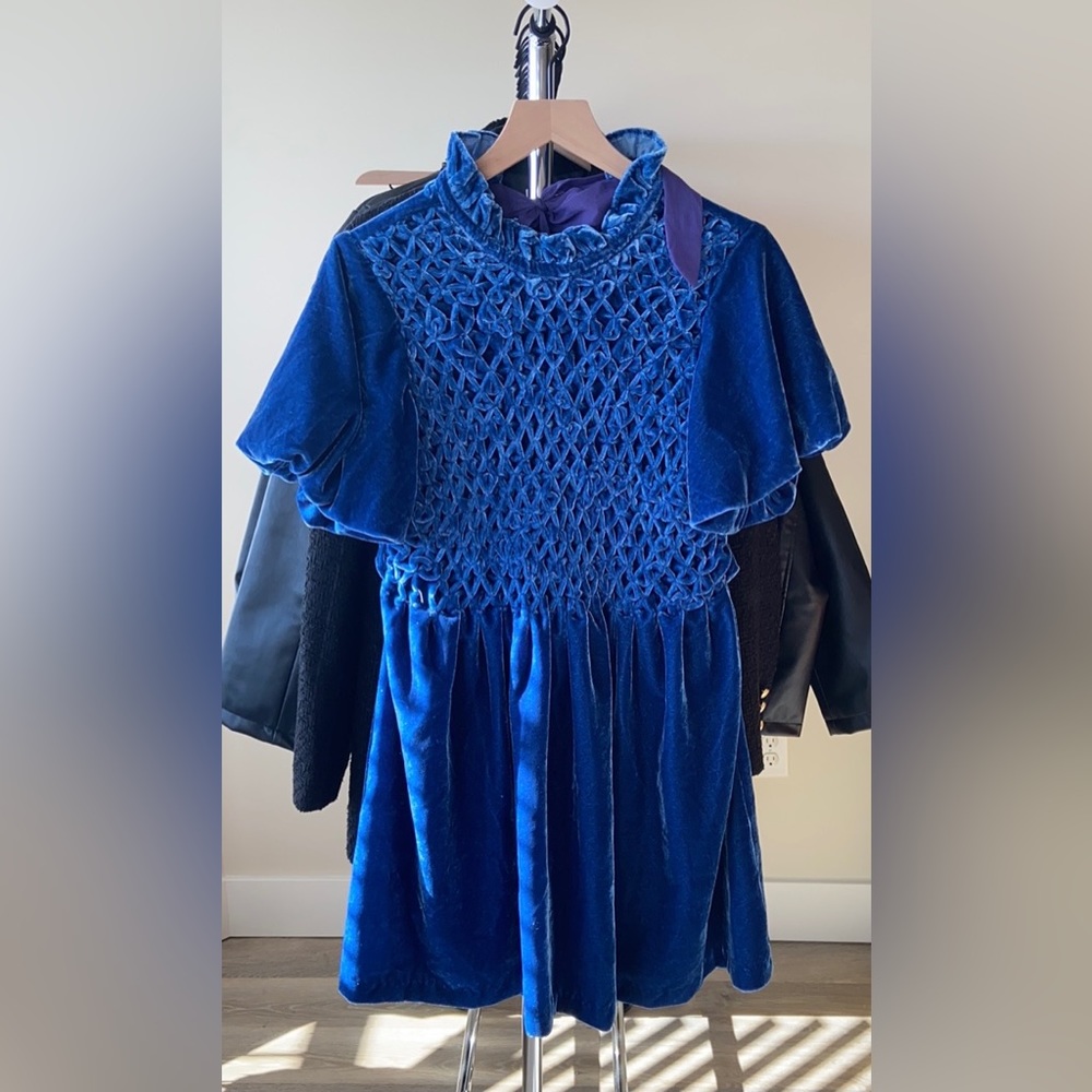 M NEW FREE PEOPLE GUM DROP MINI DRESS VELVET MOCK NECK STITCHED DEEP RI… - Picture 10 of 10
